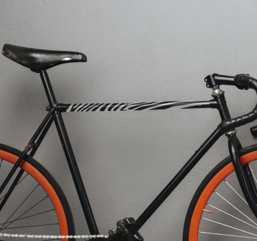 Pegatina bicicleta imitación de piel de cebra - TenVinilo
