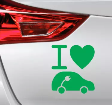 Pegatina decorativa coche eléctrico - TenVinilo
