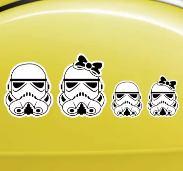 Pegatina familia Star Wars - TenVinilo