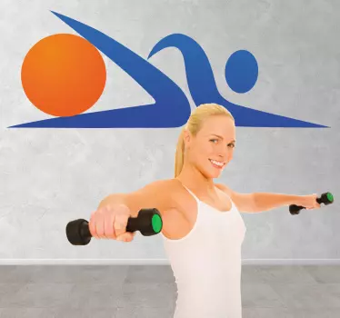 Pegatina icono para gimnasio - TenVinilo