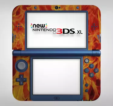 Pegatina nintendo diseño de llamas para new 3ds xl - TenVinilo