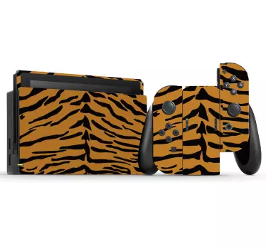 Pegatina nintendo piel de tigre salvaje para consola - TenVinilo