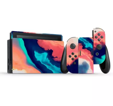 Pegatina nintendo skin abstracto colorido para consolas - TenVinilo