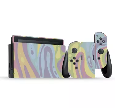 Pegatina Nintendo trazos abstractos coloridos - TenVinilo
