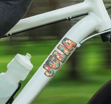 Pegatina para bicicleta Dibujo de nombre personalizado - TenVinilo