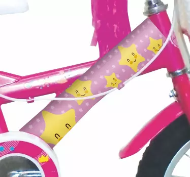 Pegatina para bicicleta infantil de estrellas - TenVinilo