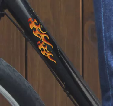Vinilo bici llamas de fuego - TenVinilo