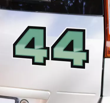 Pegatina para coche número 44 de Hamilton - TenVinilo