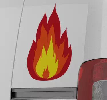 Pegatina para coches llama de fuego - TenVinilo