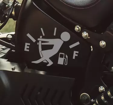 Pegatina para moto hombre combustible vacío - TenVinilo
