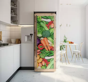 Vinilo para nevera caja de verduras - TenVinilo