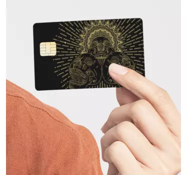 Pegatina para tarjeta de crédito Cráneo asesino - TenVinilo