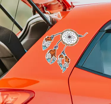 Pegatina para coche atrapasueños - TenVinilo