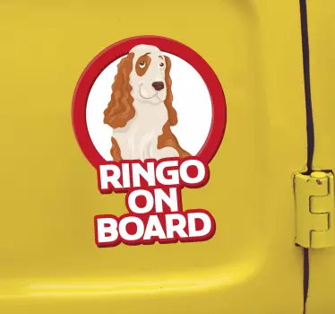 Pegatina para coche Cocker Spaniel a bordo - TenVinilo