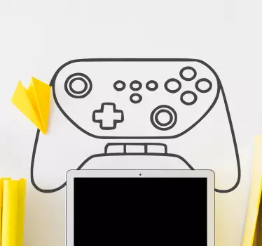 Pegatina PlayStation Joystick de boceto dibujado a mano - TenVinilo