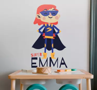 Pegatinas superhéroe Superheroína personalizada - TenVinilo