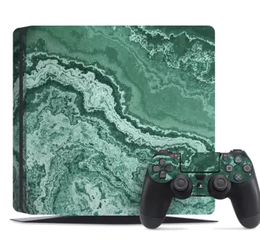 Skin PS4 imitación mármol verde - TenVinilo