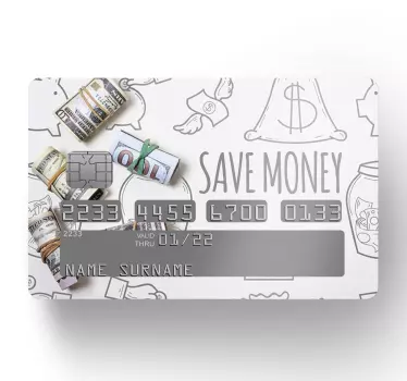 Sticker para tarjeta ahorra dinero - TenVinilo