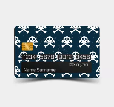 Sticker para tarjeta calavera - TenVinilo