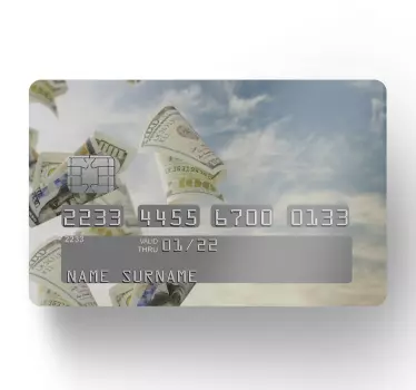 Sticker para tarjeta dinero volador - TenVinilo
