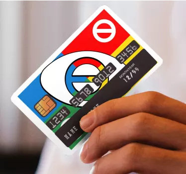 Sticker para tarjeta diseño de tarjeta vibrante - TenVinilo