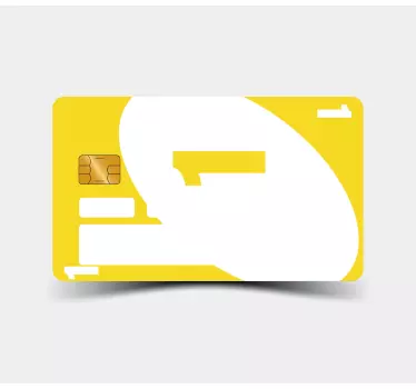 Sticker para tarjeta diseño tarjeta amarilla - TenVinilo