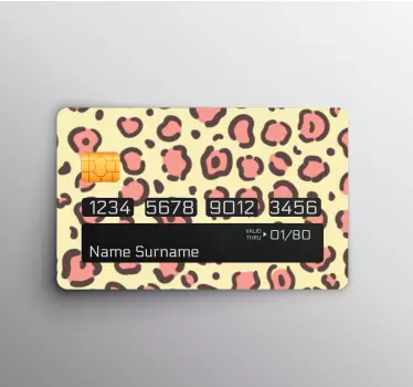 Sticker para tarjeta estampado de leopardo - TenVinilo