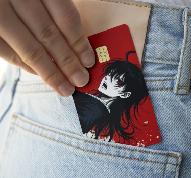 Sticker para tarjeta personaje de anime - TenVinilo