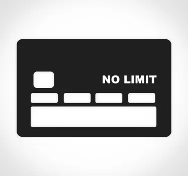 Sticker para tarjeta tarjeta de pago sin límites - TenVinilo