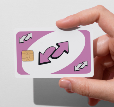 Sticker para tarjeta tarjeta uno rosa - TenVinilo