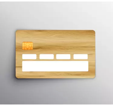 Sticker para tarjeta textura de madera - TenVinilo