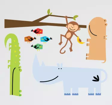 Stickers animales sabana - TenVinilo