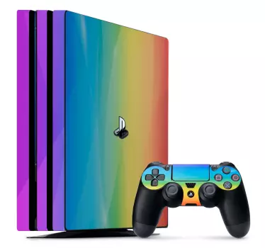 Vinilo PS4 colores arcoiris - TenVinilo