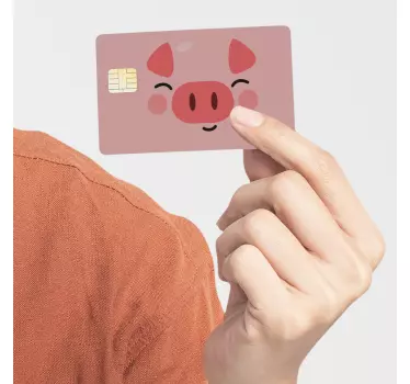 Pegatina para tarjeta de crédito animal granja - TenVinilo