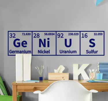 Vinilo decorativo de ciencia químico - TenVinilo
