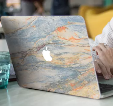 Vinilo decorativo de mármol macbook - TenVinilo