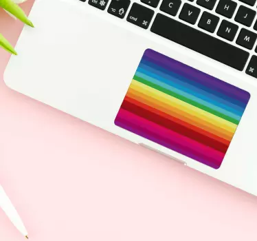 Vinilo para portátil de trackpad arcoiris - TenVinilo