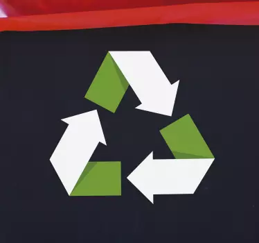 Vinilo decorativo dibujo reciclaje - TenVinilo