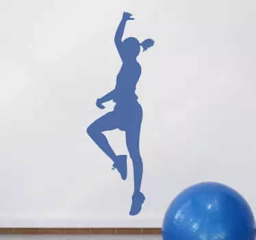 Vinilo adhesivo gym silueta bailando hip hop - TenVinilo