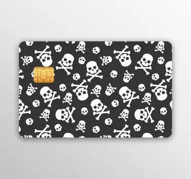 Pegatina para tarjeta de crédito de calaveras - TenVinilo