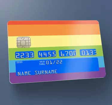 Pegatina para tarjeta de crédito orgullo gay - TenVinilo