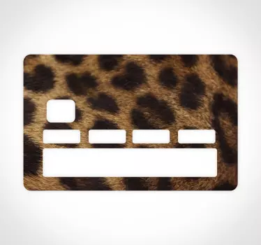 Vinilo adhesivo de tarjeta de animal leopardo - TenVinilo