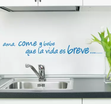 Vinilopara cocina ama come y bebe - TenVinilo