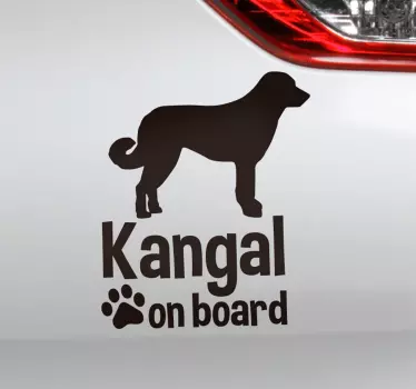 Pegatina para coche Kangal a bordo - TenVinilo