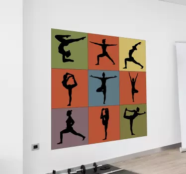 Vinilo baile siluetas de danza dinámica - TenVinilo