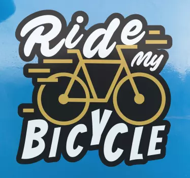 Pegatina bicicleta Quiero andar en bici - TenVinilo