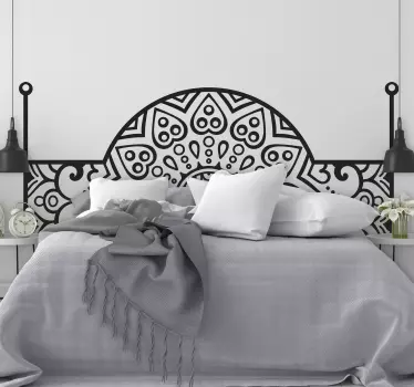 Vinilo cabecero cama de dormitorio estilo árabe - TenVinilo