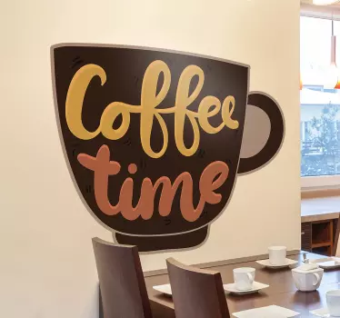 Vinilo cafeteria de hora del café - TenVinilo