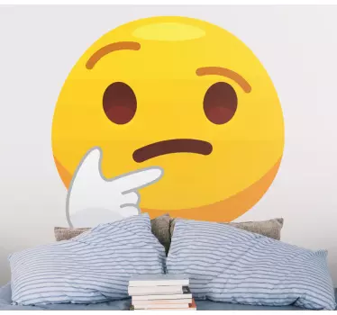 Vinilo cara de emoji pensativo - TenVinilo