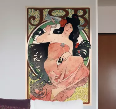 Vinilo cartel Mucha art nouveau - TenVinilo